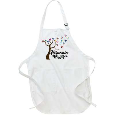 Hispanic Heritage Month Tree Roots Full-Length Apron With Pockets