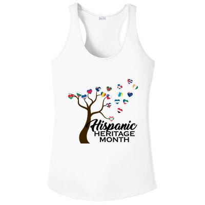 Hispanic Heritage Month Tree Roots Ladies PosiCharge Competitor Racerback Tank