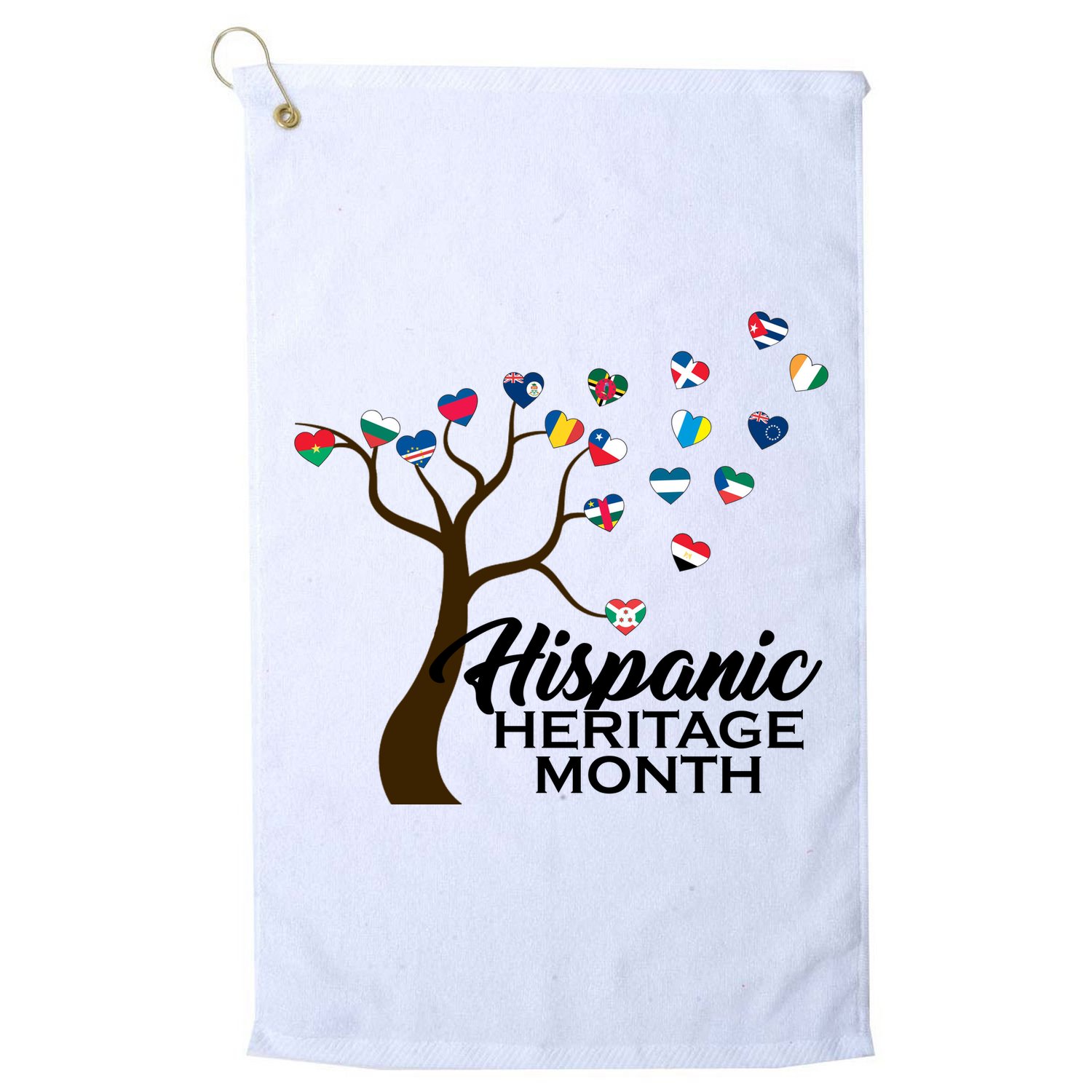 Hispanic Heritage Month Tree Roots Golf Towel