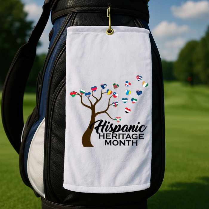 Hispanic Heritage Month Tree Roots Golf Towel