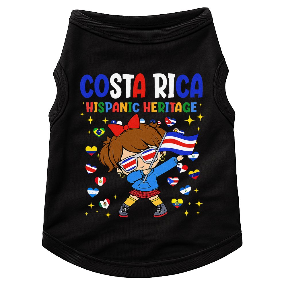 Hispanic Heritage Month Costa Rica Flag Costa Rican Gift Doggie Tank