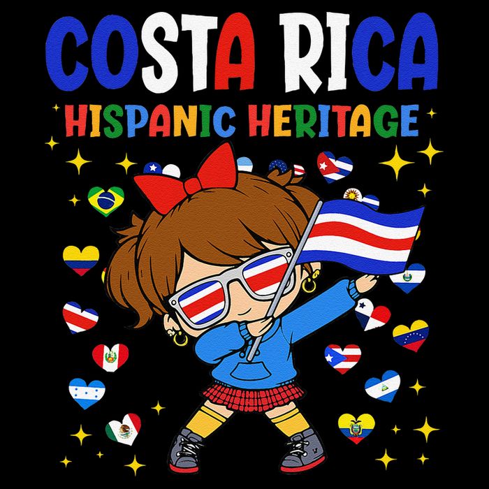 Hispanic Heritage Month Costa Rica Flag Costa Rican Gift Doggie Tank