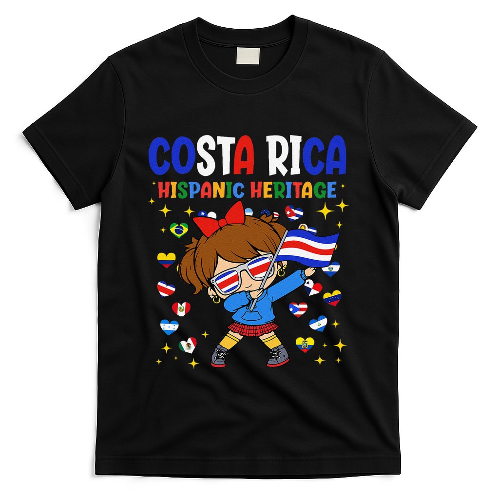 Hispanic Heritage Month Costa Rica Flag Costa Rican Gift T-Shirt