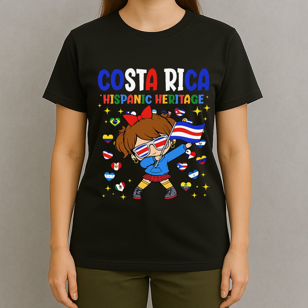 Hispanic Heritage Month Costa Rica Flag Costa Rican Gift T-Shirt