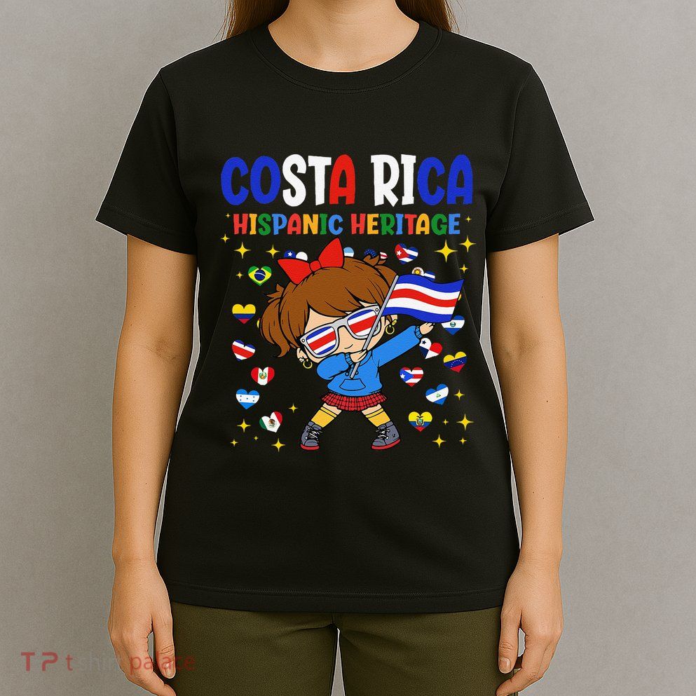 Hispanic Heritage Month Costa Rica Flag Costa Rican Gift T-Shirt
