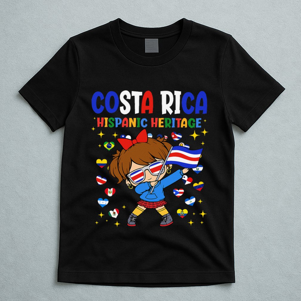 Hispanic Heritage Month Costa Rica Flag Costa Rican Gift T-Shirt