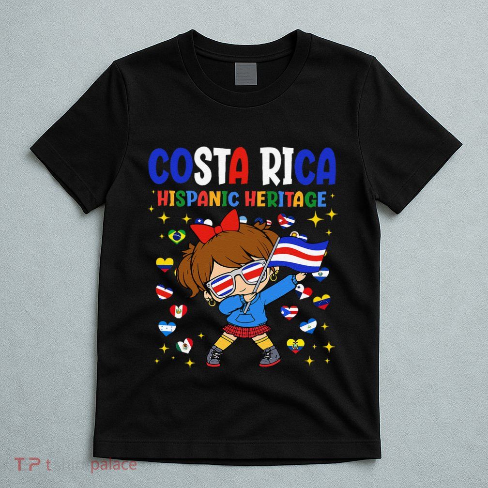 Hispanic Heritage Month Costa Rica Flag Costa Rican Gift T-Shirt