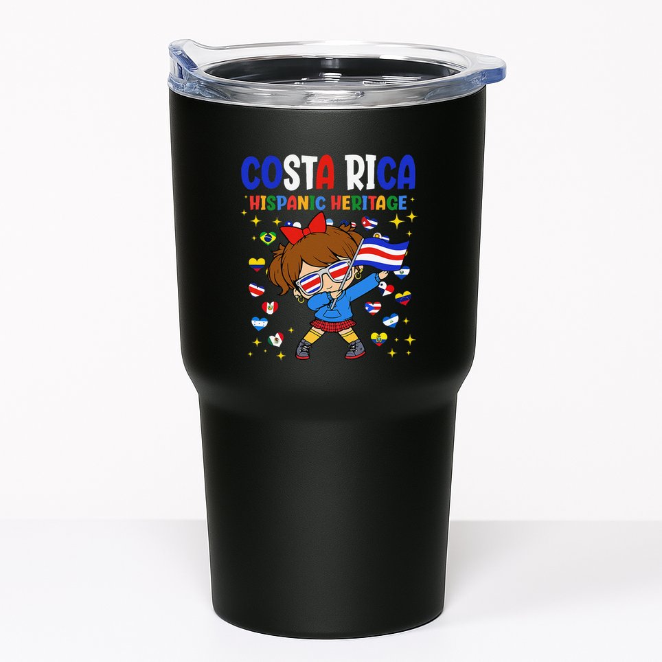 Hispanic Heritage Month Costa Rica Flag Costa Rican Gift Tumbler