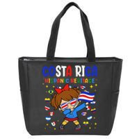 Hispanic Heritage Month Costa Rica Flag Costa Rican Gift Zip Tote Bag