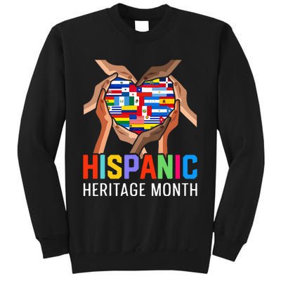 Hispanic Heritage Month All Countries Heart Hands Sweatshirt