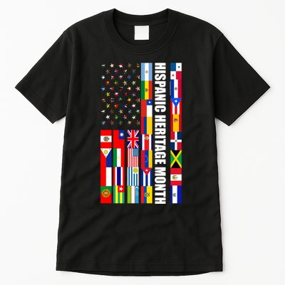 Hispanic Heritage Month Countries United Flag Tall T-Shirt