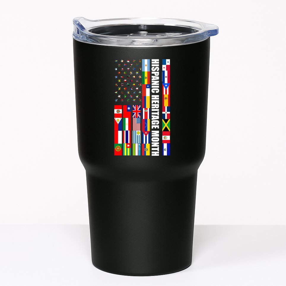 Hispanic Heritage Month Countries United Flag Tumbler