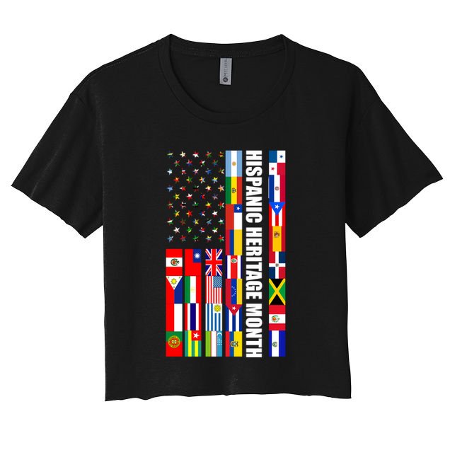 Hispanic Heritage Month Countries United Flag Crop Top