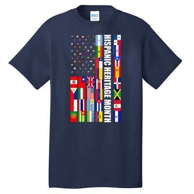 Hispanic Heritage Month Countries United Flag Tall T-Shirt