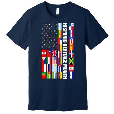 Hispanic Heritage Month Countries United Flag Premium T-Shirt