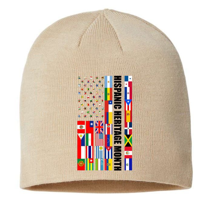 Hispanic Heritage Month Countries United Flag Sustainable Beanie