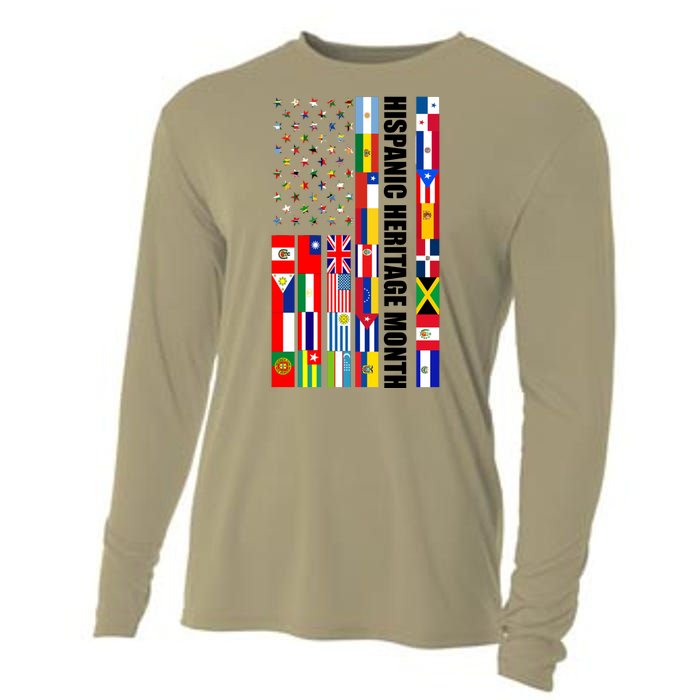 Hispanic Heritage Month Countries United Flag Cooling Performance Long Sleeve Crew