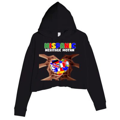 Hispanic Heritage Month Stand Together Crop Fleece Hoodie