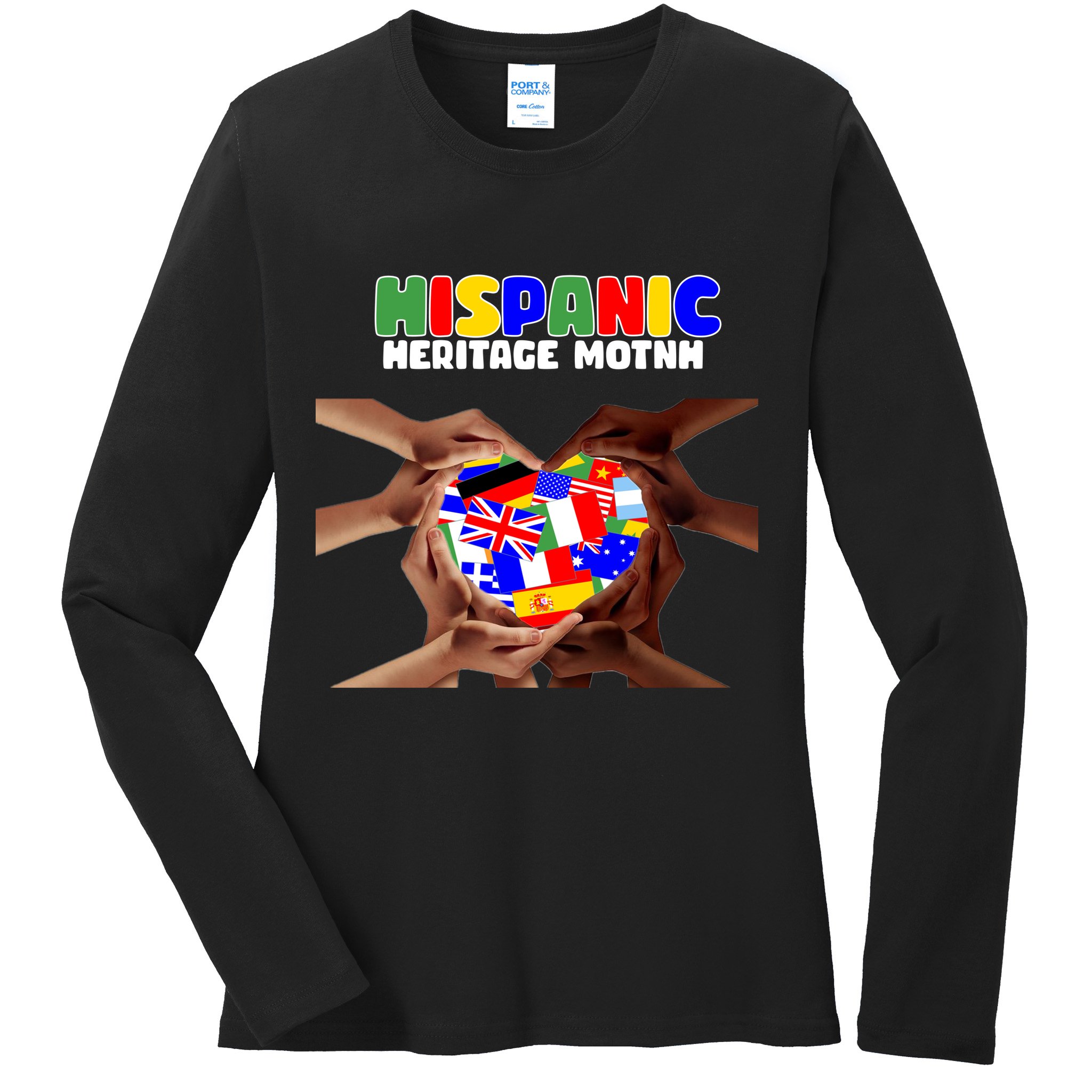 Hispanic Heritage Month Stand Together Ladies Long Sleeve Shirt