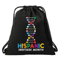 Hispanic Heritage Month DNA Flags Latino Pride Drawstring Bag