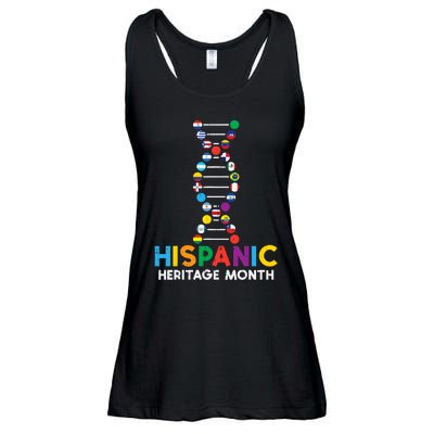 Hispanic Heritage Month DNA Flags Latino Pride Ladies Essential Flowy Tank