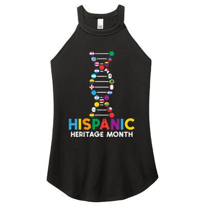 Hispanic Heritage Month DNA Flags Latino Pride Women's Perfect Tri Rocker Tank