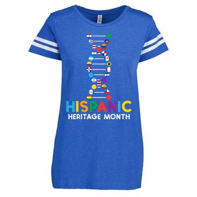 Hispanic Heritage Month DNA Flags Latino Pride Enza Ladies Jersey Football T-Shirt