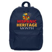 Hispanic Heritage Month Latino Countries Flag Sunflower 16 in Basic Backpack