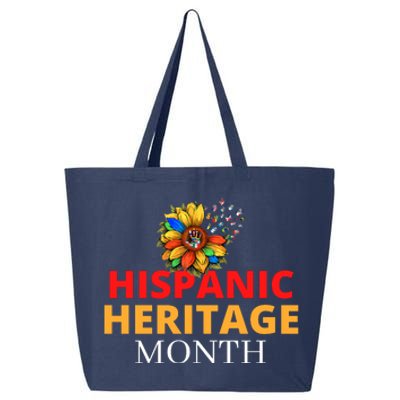 Hispanic Heritage Month Latino Countries Flag Sunflower 25L Jumbo Tote