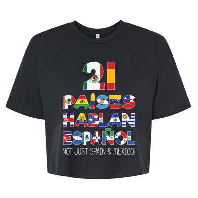 Hispanic Heritage Month Spanish Speaking Countries Bella+Canvas Jersey Crop Tee