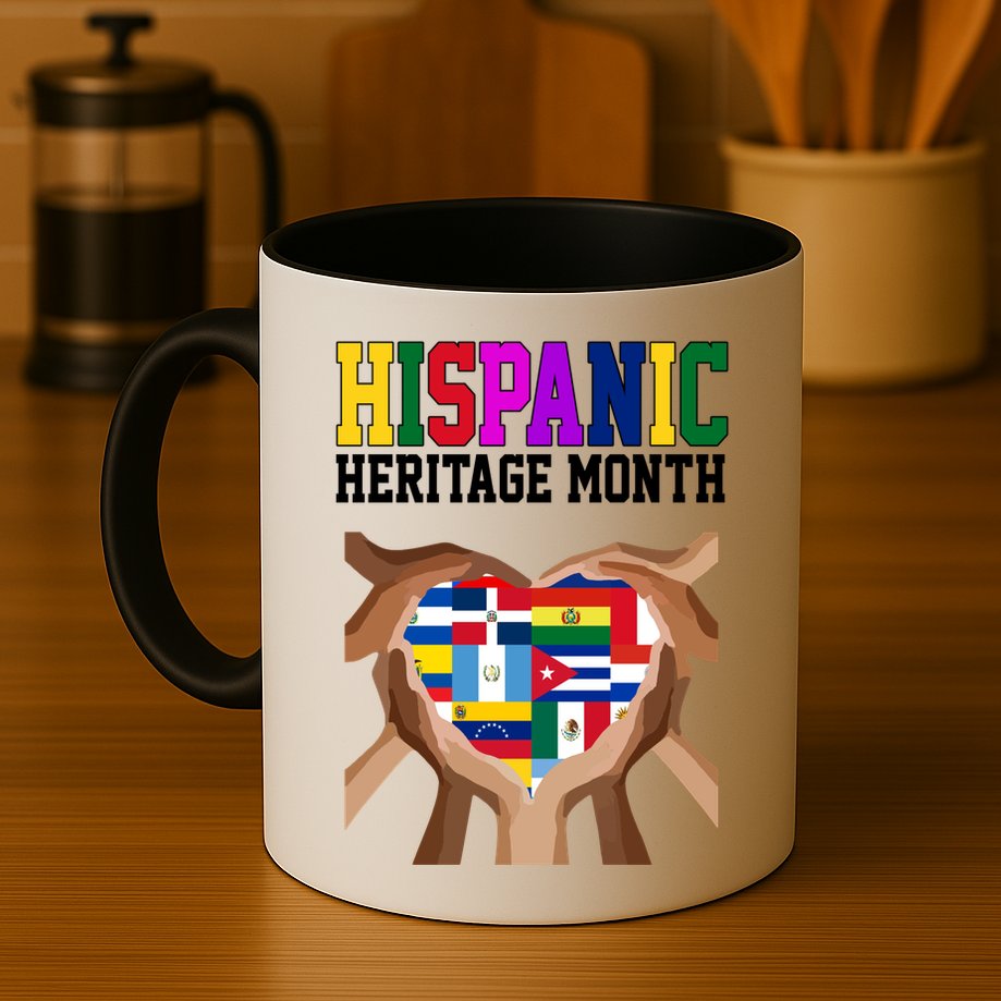 Hispanic Heritage Month Heart Hands Mug