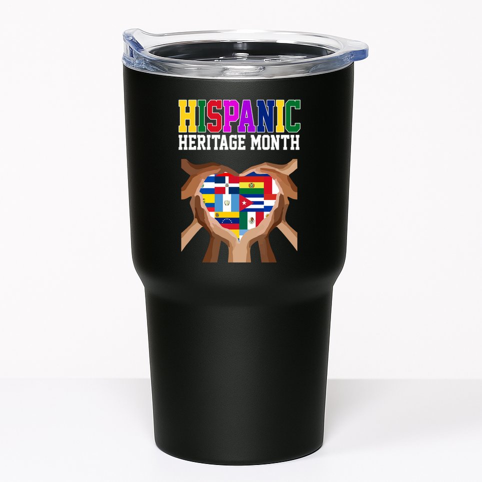 Hispanic Heritage Month Heart Hands Tumbler