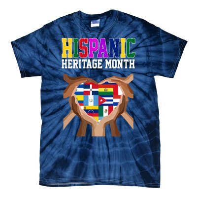 Hispanic Heritage Month Heart Hands Tie-Dye T-Shirt