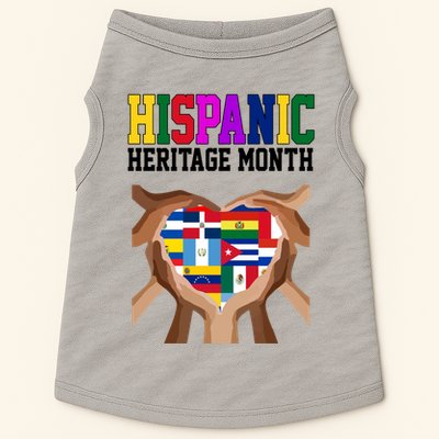 Hispanic Heritage Month Heart Hands Doggie Tank