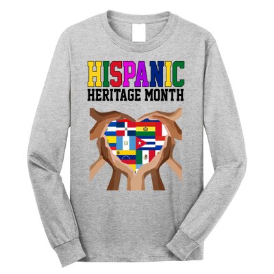 Hispanic Heritage Month Heart Hands Long Sleeve Shirt