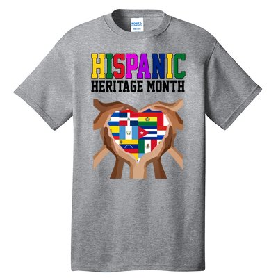 Hispanic Heritage Month Heart Hands Tall T-Shirt