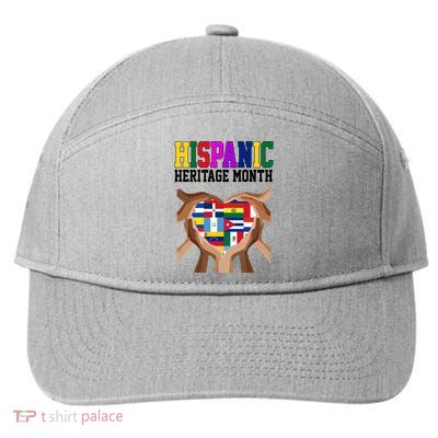 Hispanic Heritage Month Heart Hands 7-Panel Snapback Hat