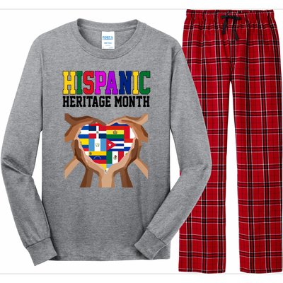 Hispanic Heritage Month Heart Hands Long Sleeve Pajama Set