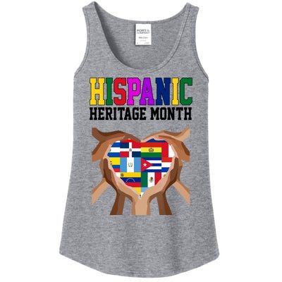 Hispanic Heritage Month Heart Hands Ladies Essential Tank