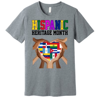 Hispanic Heritage Month Heart Hands Premium T-Shirt