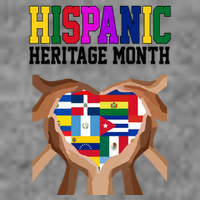 Hispanic Heritage Month Heart Hands Baby Bodysuit
