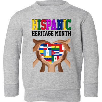 Hispanic Heritage Month Heart Hands Toddler Sweatshirt
