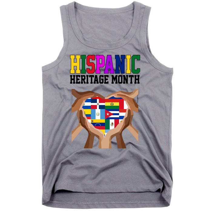 Hispanic Heritage Month Heart Hands Tank Top