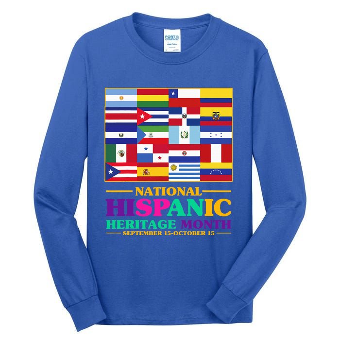 Hispanic Heritage Month Mes De La Herencia Hispana Tall Long Sleeve T-Shirt