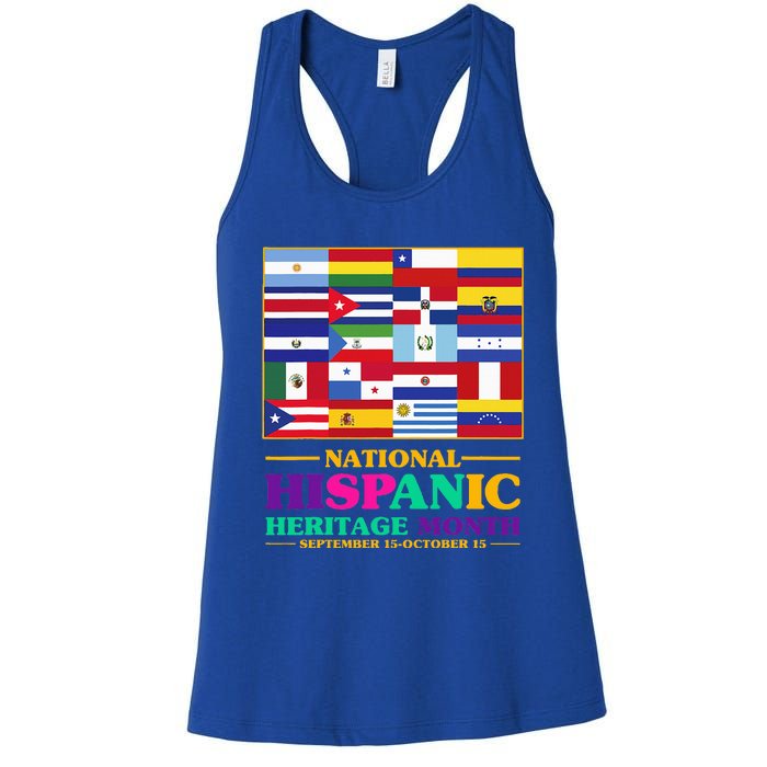 Hispanic Heritage Month Mes De La Herencia Hispana Women's Racerback Tank