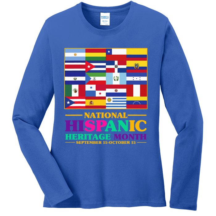 Hispanic Heritage Month Mes De La Herencia Hispana Ladies Long Sleeve Shirt