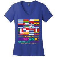 Hispanic Heritage Month Mes De La Herencia Hispana Women's V-Neck T-Shirt