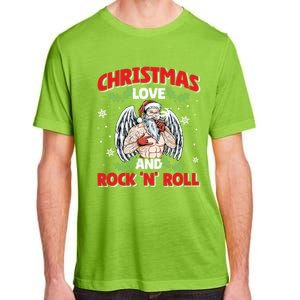 Heavy Hard Metal Santa Christmas Love And Rock N Roll Funny Gift Adult ChromaSoft Performance T-Shirt