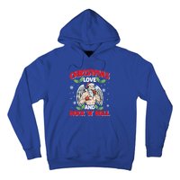 Heavy Hard Metal Santa Christmas Love And Rock N Roll Funny Gift Hoodie