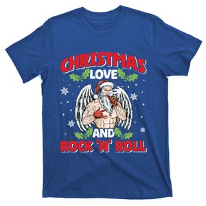 Heavy Hard Metal Santa Christmas Love And Rock N Roll Funny Gift T-Shirt